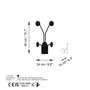 Wallity Giraffe Gancho de pared metálico Negro